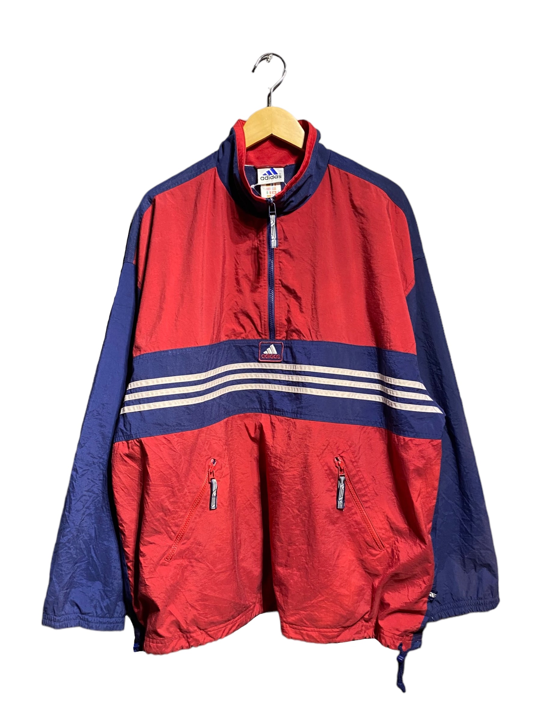90年代 adidas アディダス ハーフジップ Nylon track jacket ナイロン