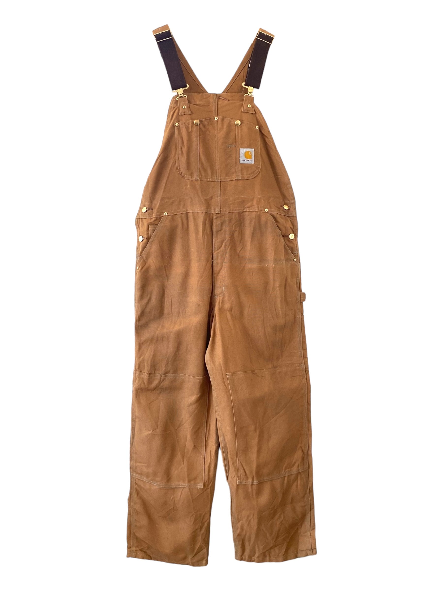 Carhartt カーハート オーバーオール キャメル ダック地 ダブルニー