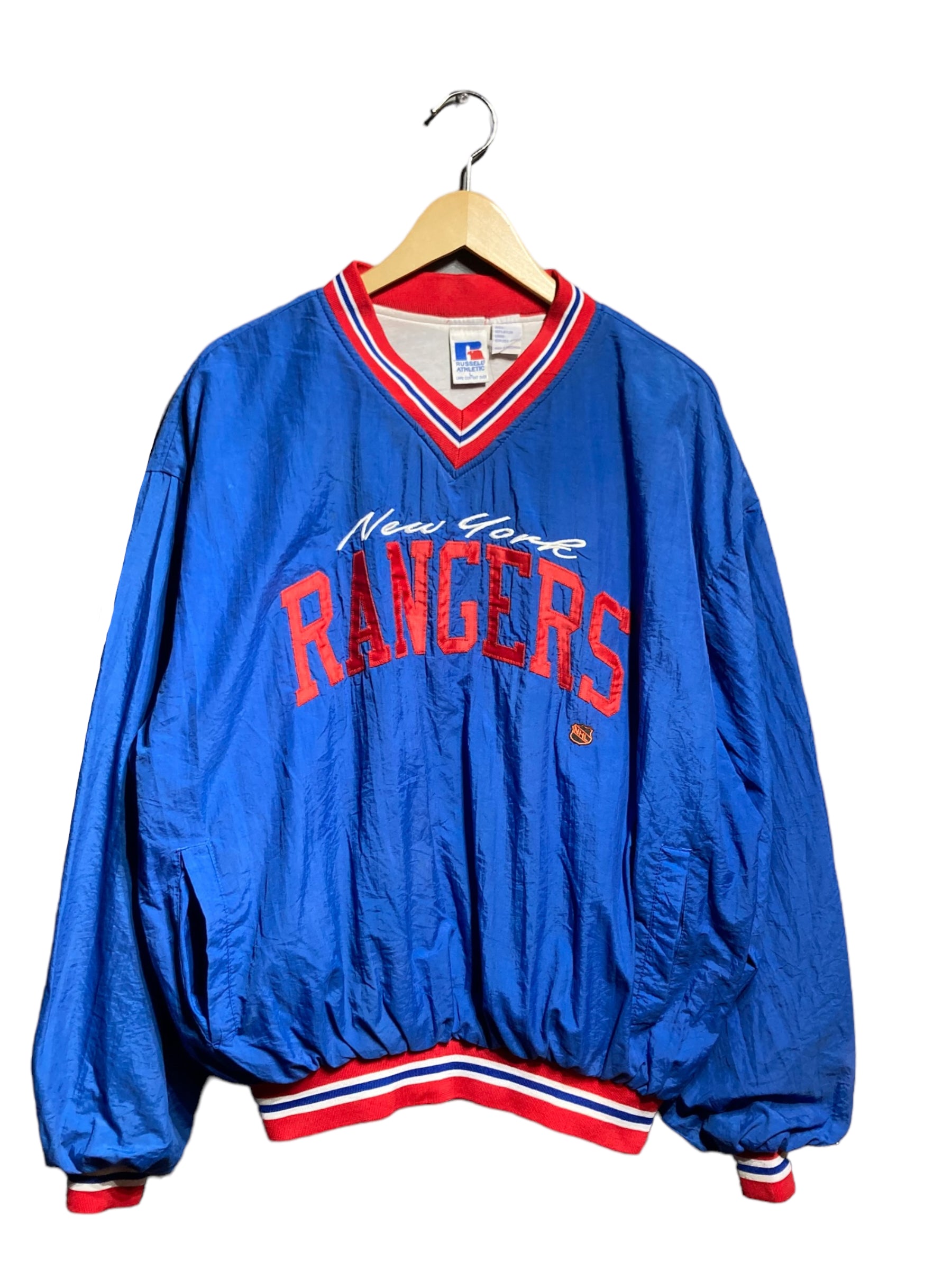 90s NHL RANGERS ニューヨークレンジャーズ ナイロンプルオーバー