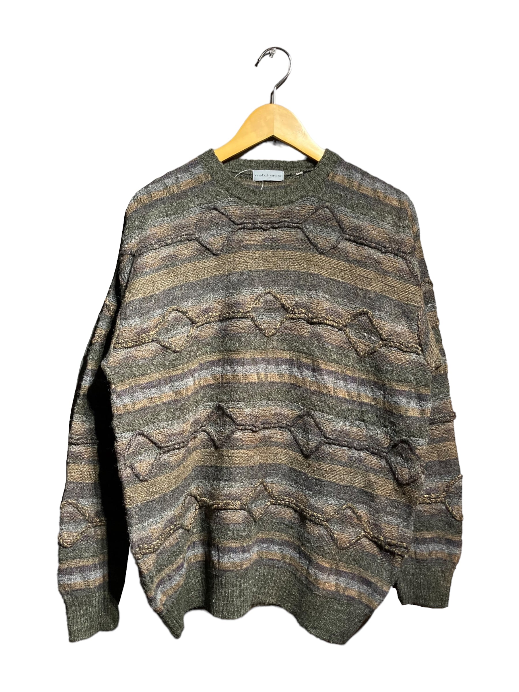 Netchaco knit sweater ウールニット 3Dニット セーター – STORAGE