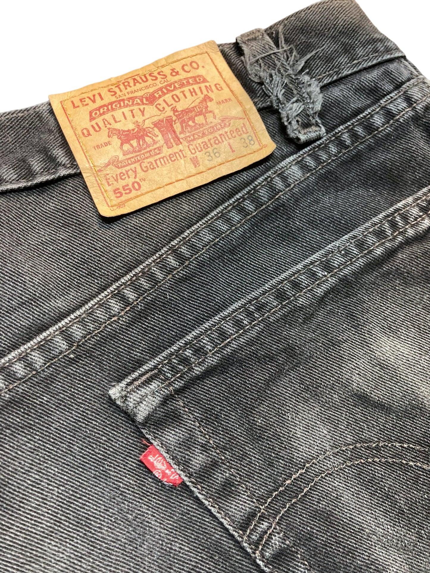 90s Levi’s リーバイス 550 ブラックデニム リラックスフィット デニムパンツ