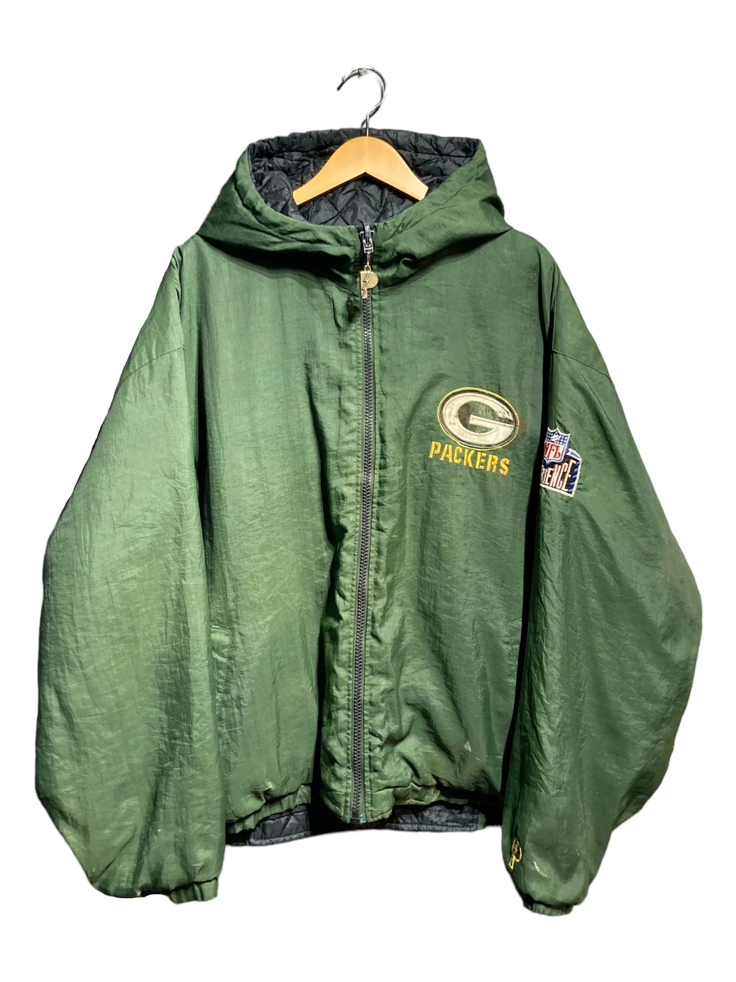 90s PACKERS パッカーズ NFL 中綿アウター ナイロンブルゾン 