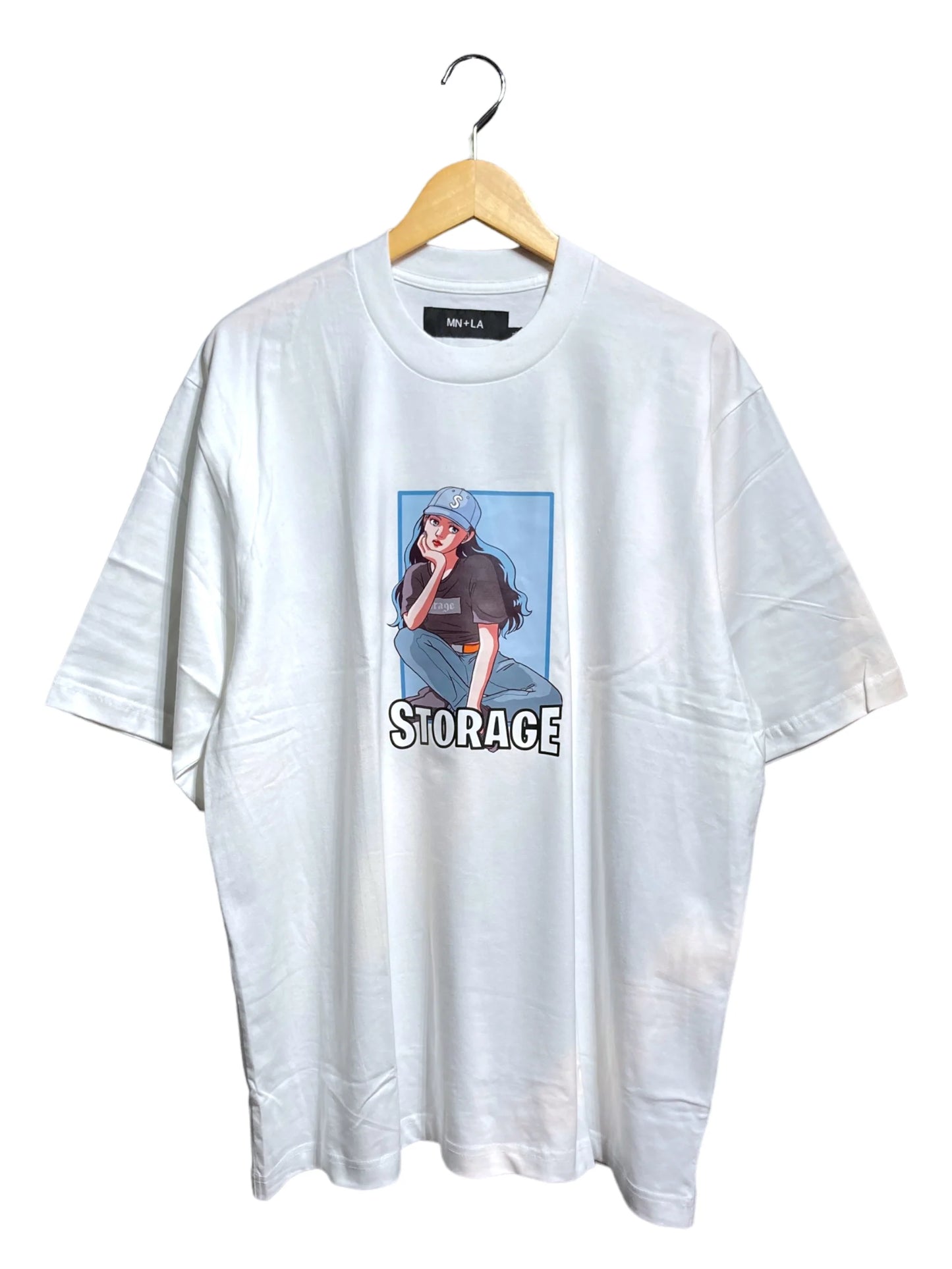 STORAGE 90's ANIME【BLUE HAIR GIRL】Tシャツ