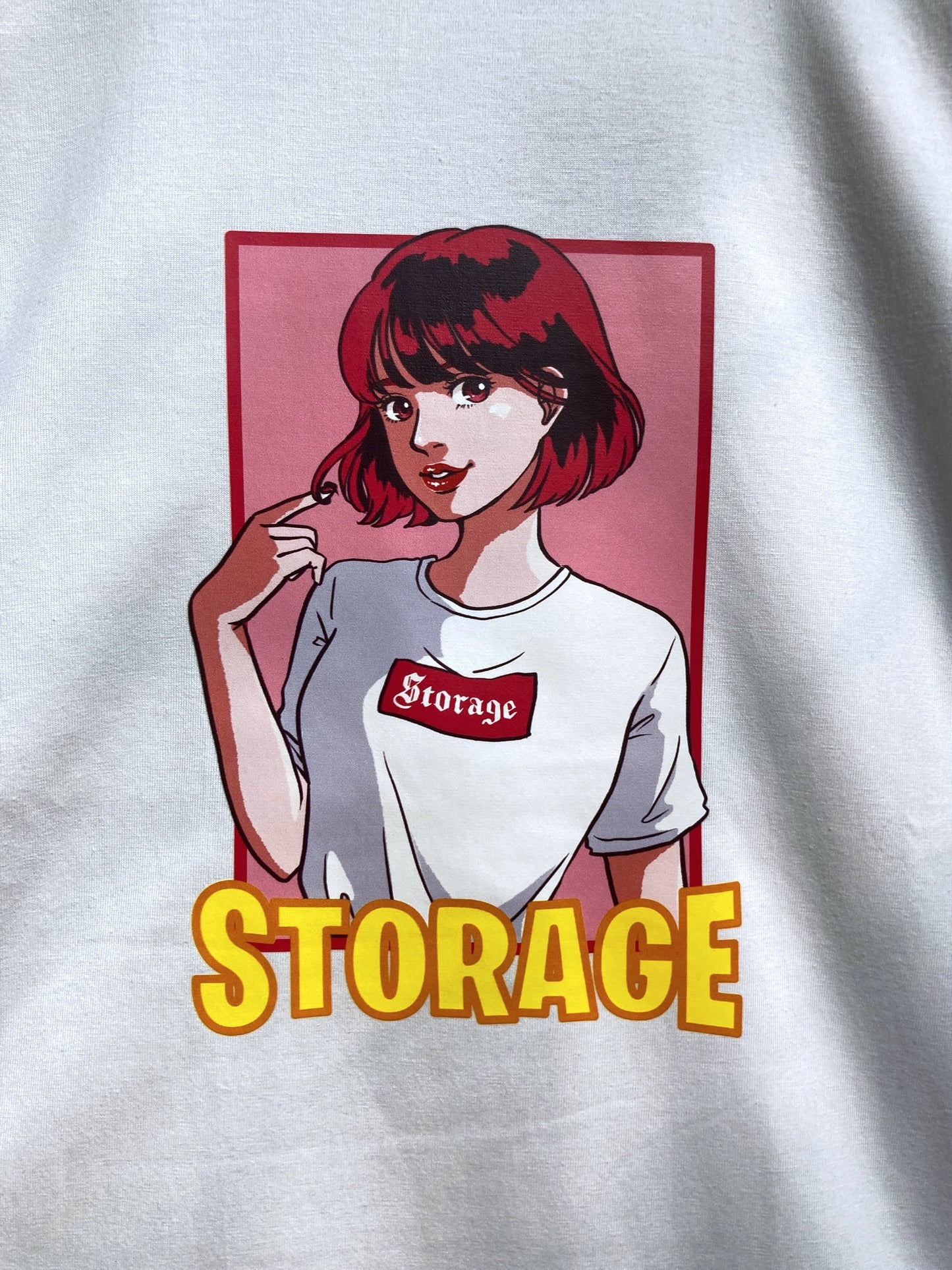 STORAGE 90's ANIME【PINK HAIR GIRL】Tシャツ