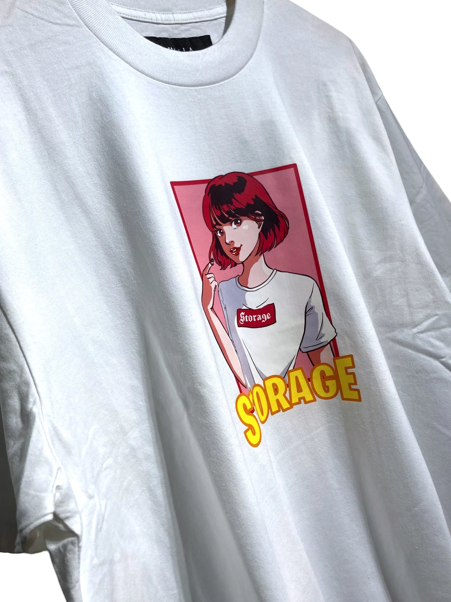 STORAGE 90's ANIME【PINK HAIR GIRL】Tシャツ