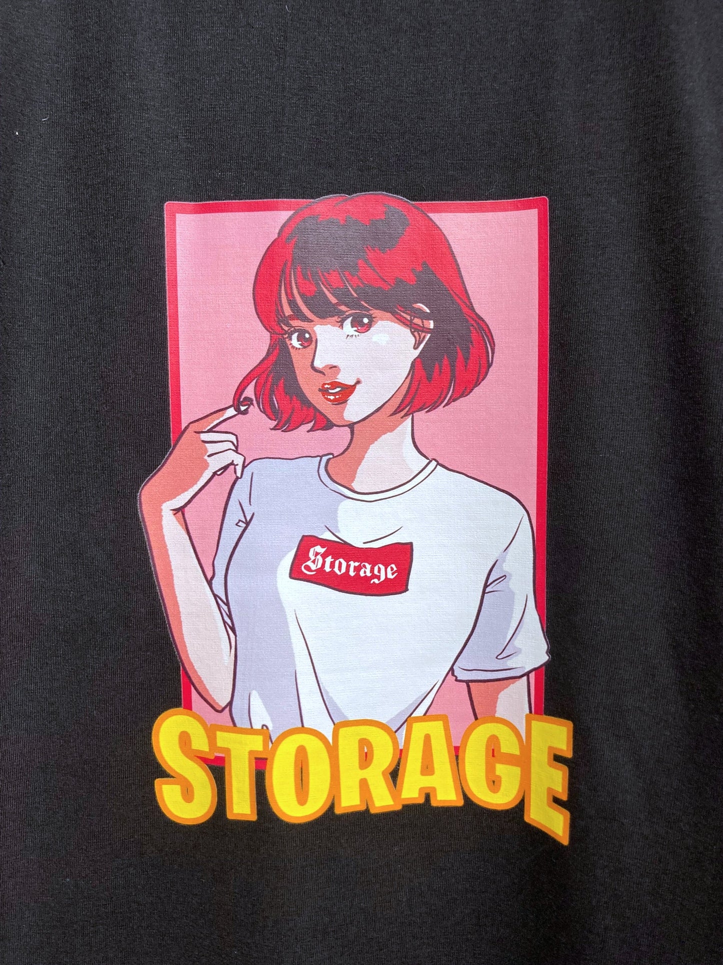 STORAGE 90's ANIME【PINK HAIR GIRL】Tシャツ