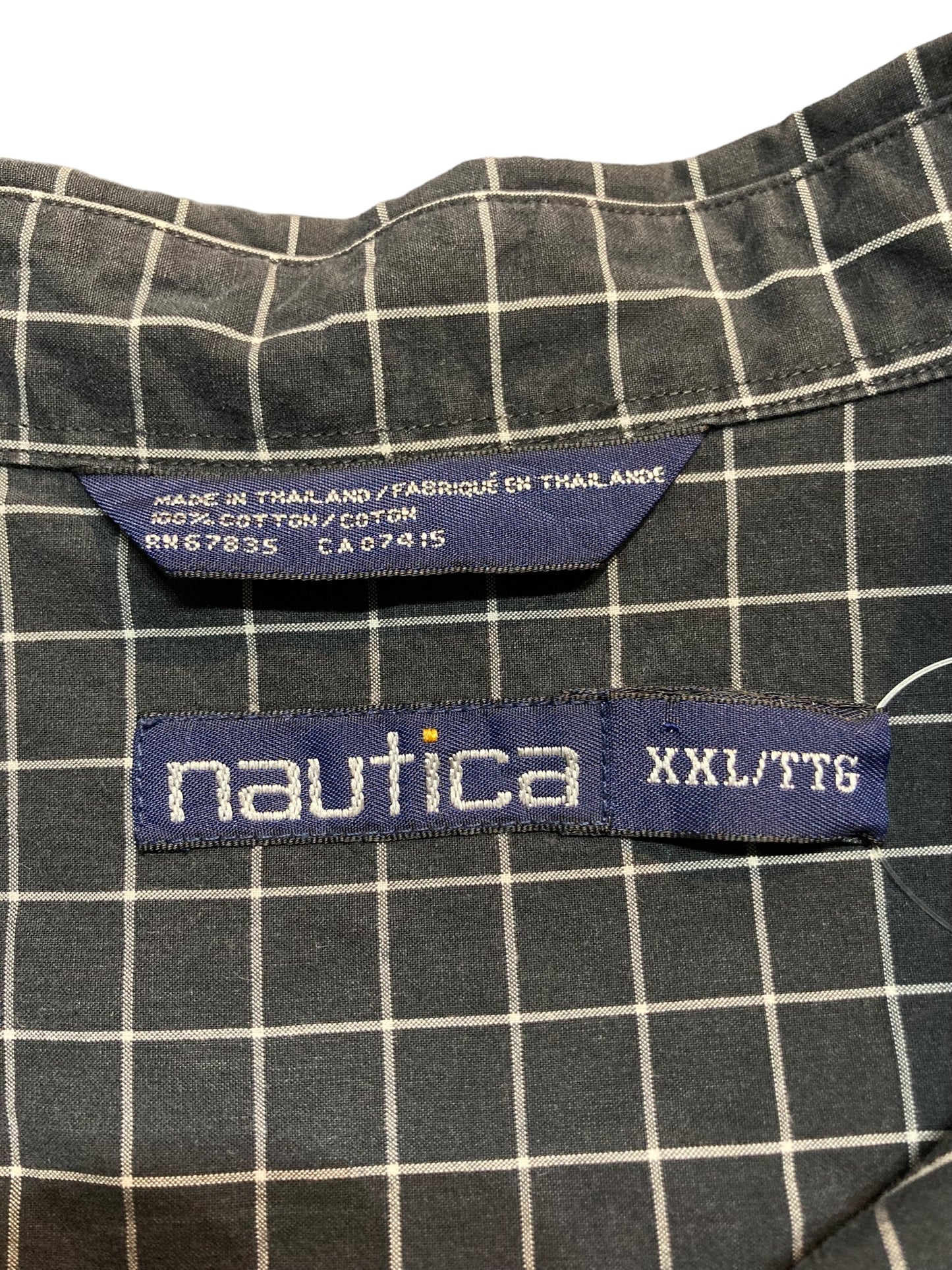 90s NAUTICA ノーティカ ノーチカ チェック 半袖シャツ 柄シャツ