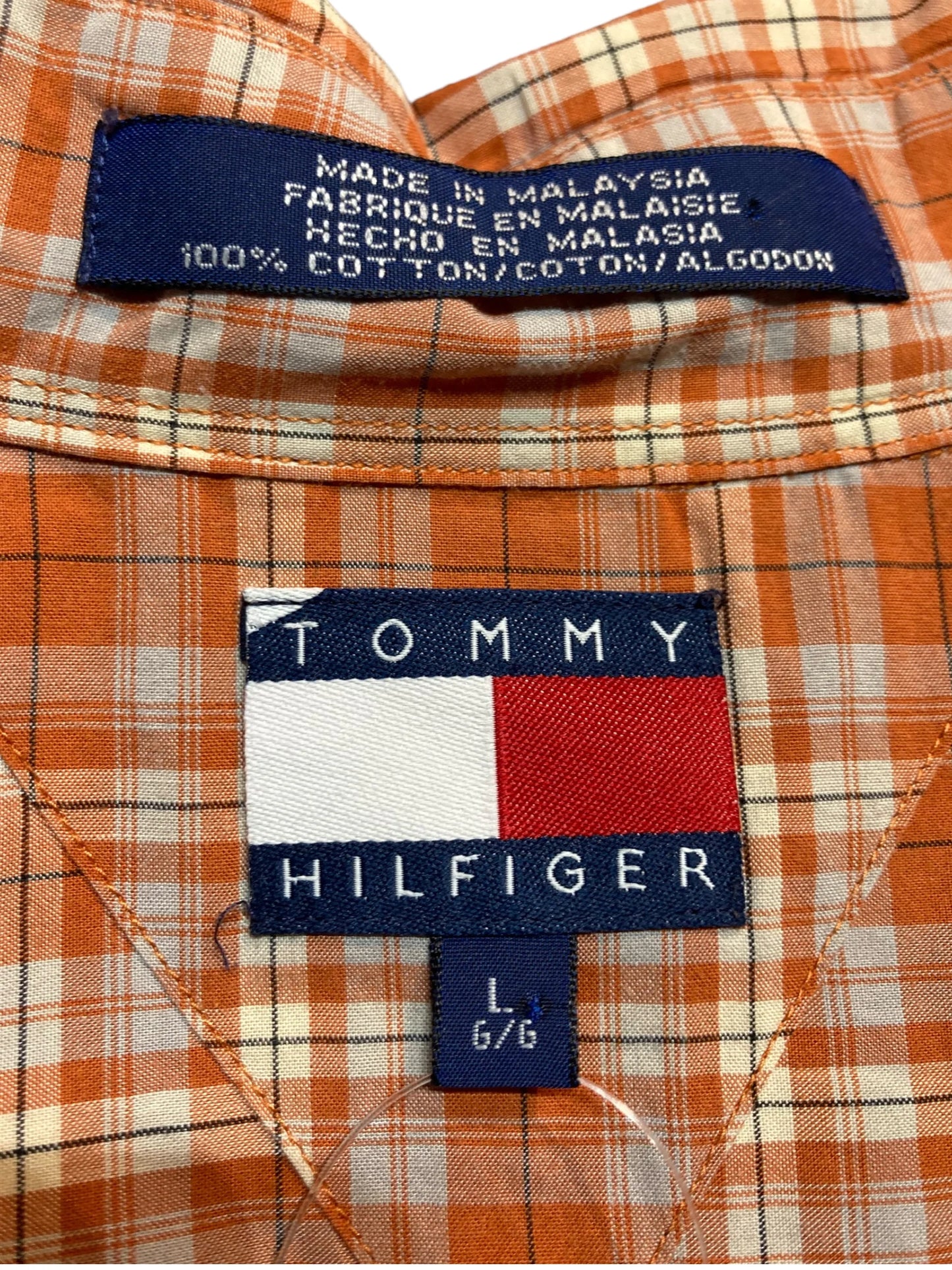 TOMMY HILFIGER トミーヒルフィガー チェックシャツ デザインシャツ 半袖シャツ