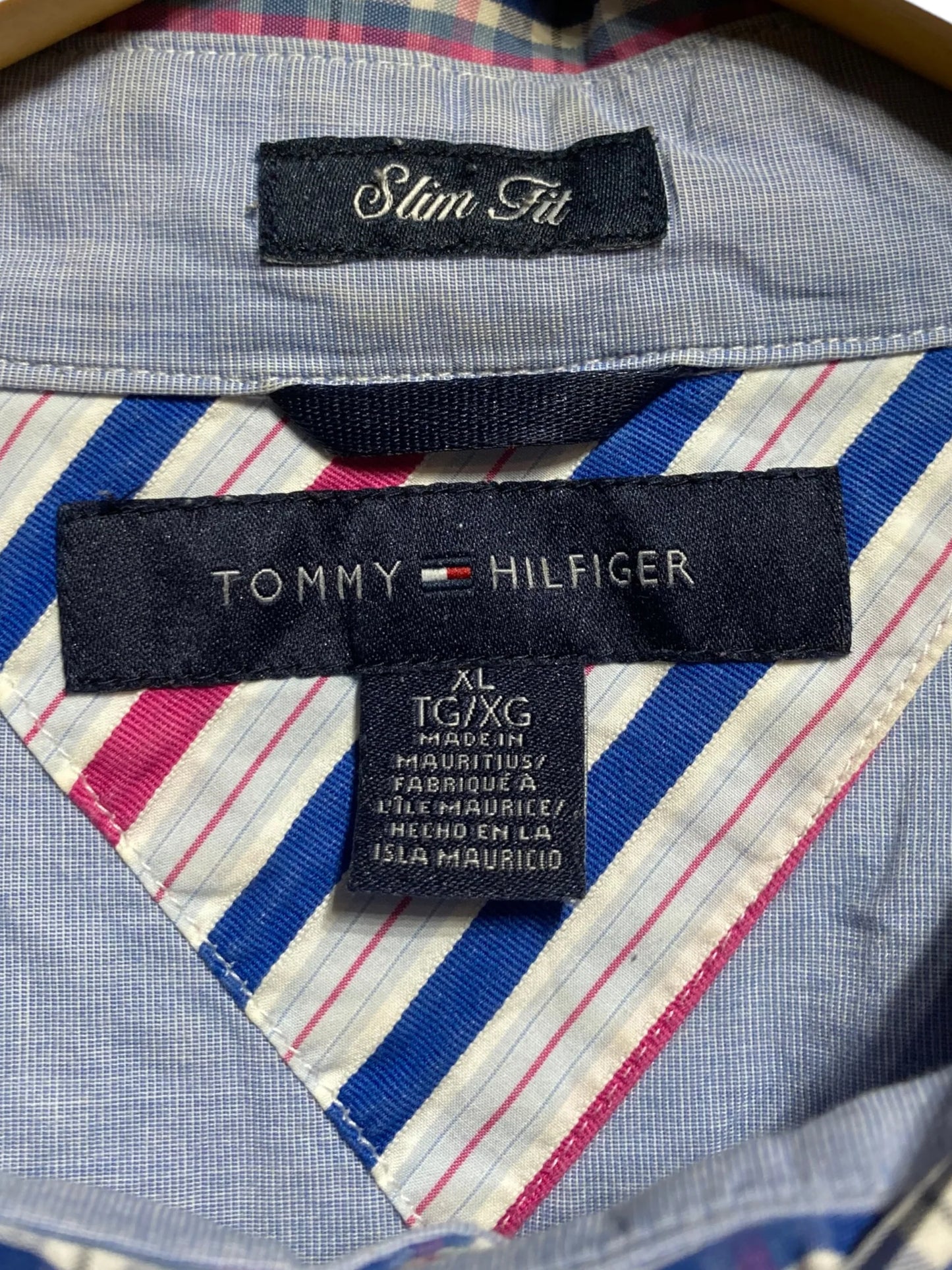 TOMMY HILFIGER トミーヒルフィガー チェックシャツ デザインシャツ 半袖シャツ