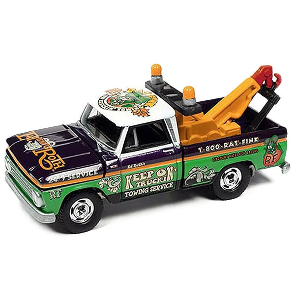 JOHNNY LIGHTNING 1/64 Rat Fink ラットフィンク 1966 Chevy Wrecker Towing Service ミニカー