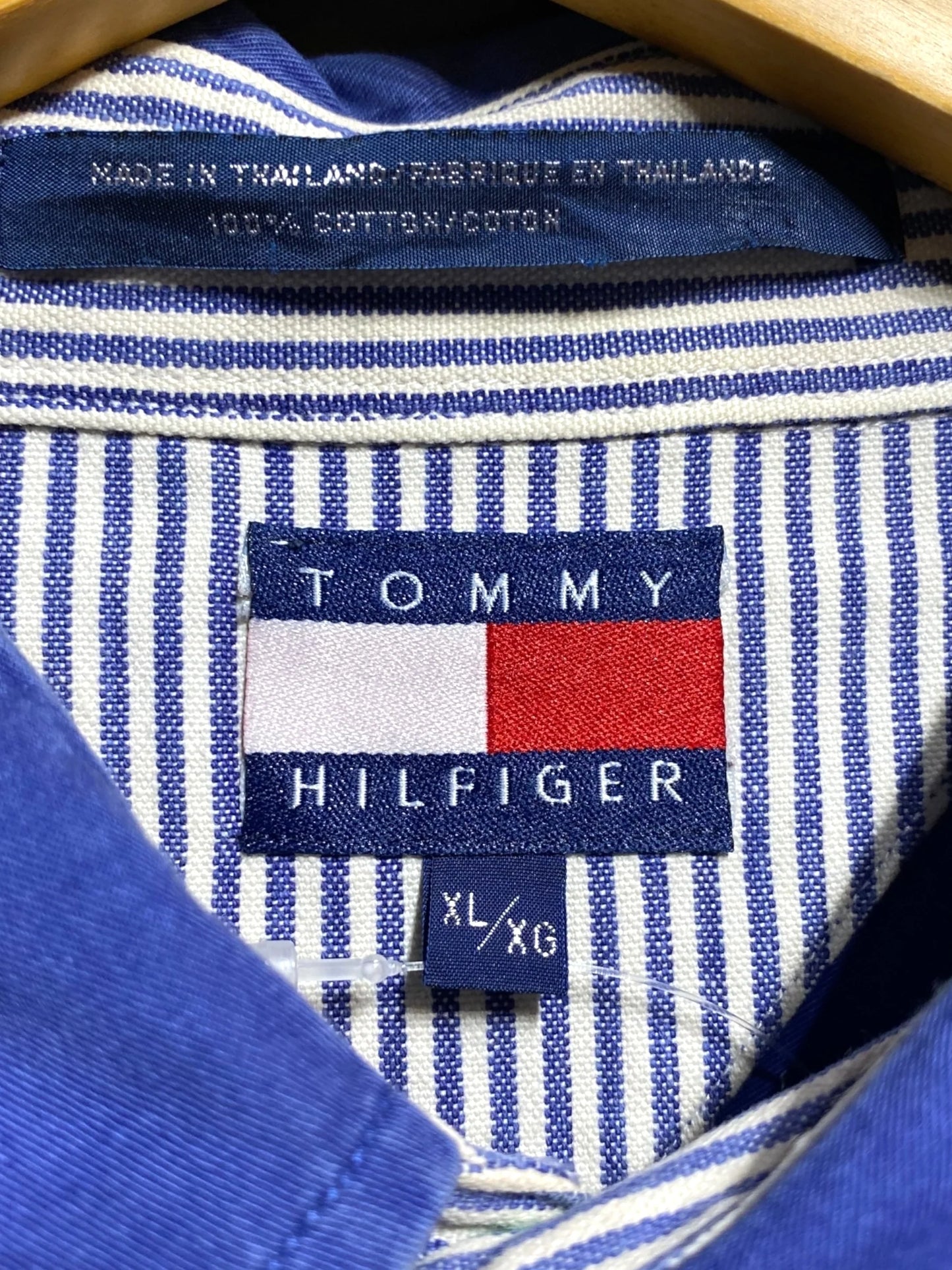 90s 90年代 TOMMY HILFIGER トミーヒルフィガー 長袖シャツ 無地 コットン