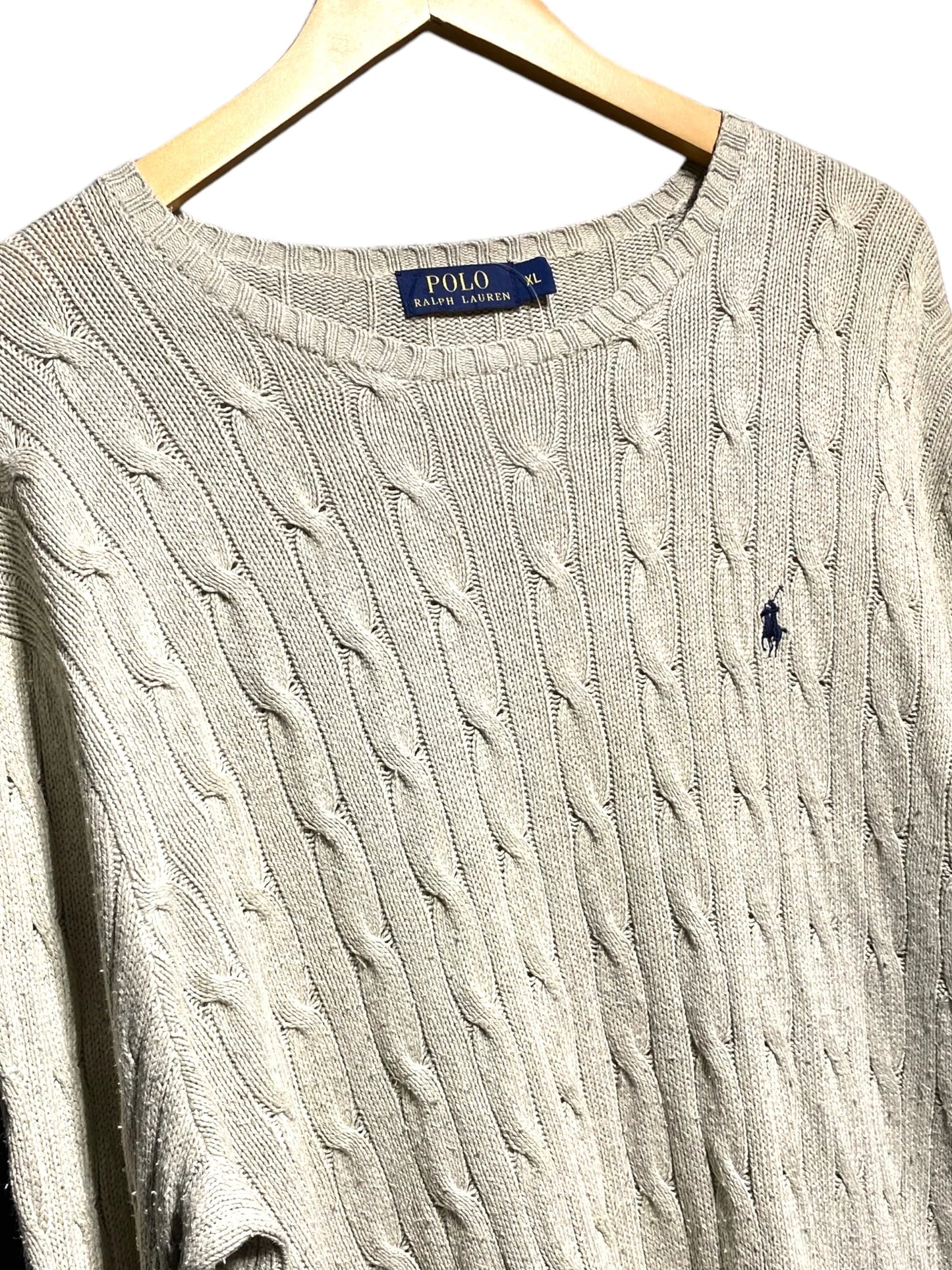 Polo Ralph Lauren ポロ ラルフローレン KNIT ニット セーター ケーブル タッサーシルク