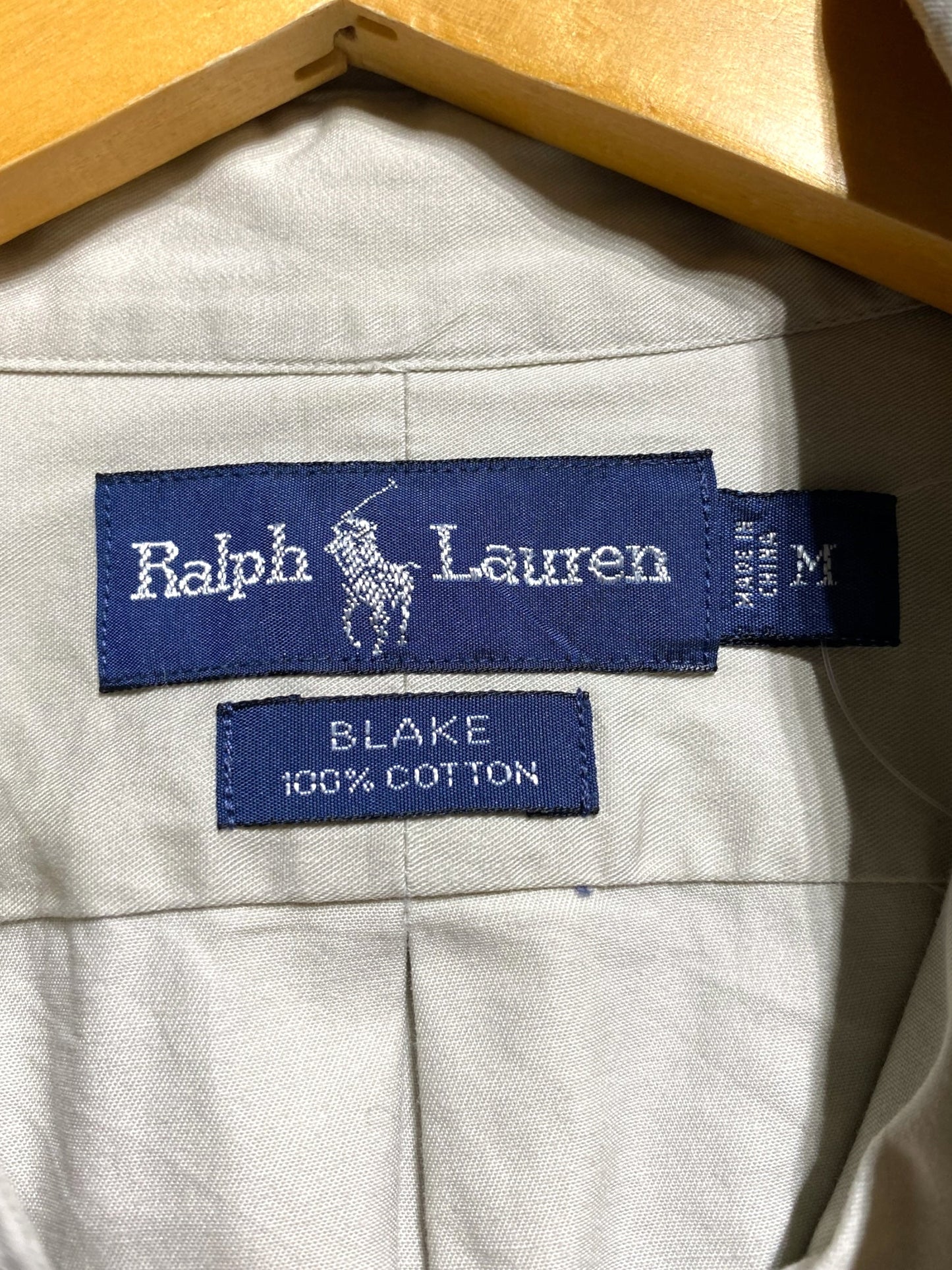 90s 90年代 Polo Ralph Lauren ポロ ラルフローレン 長袖シャツ 無地シャツ