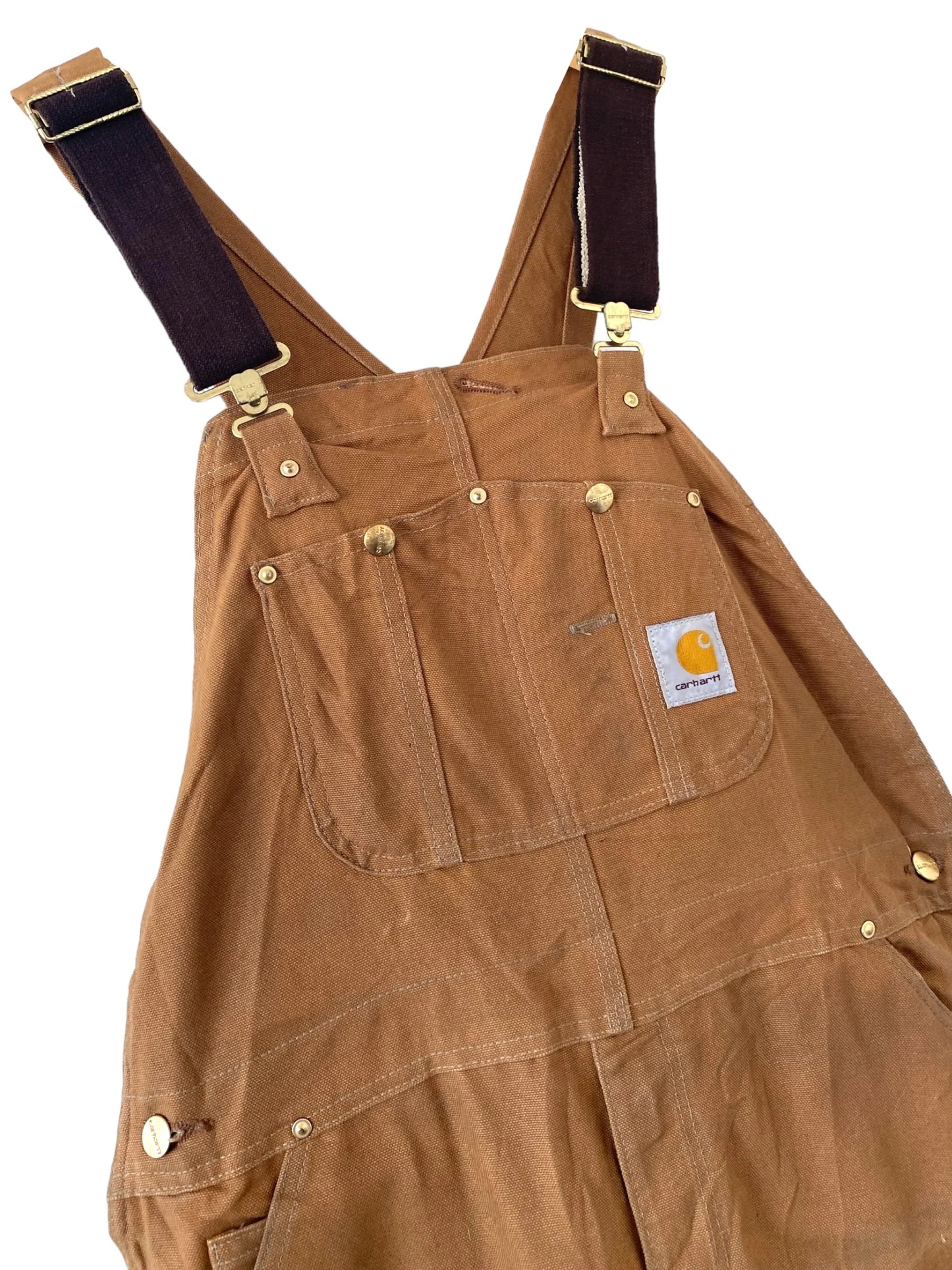 Carhartt カーハート オーバーオール キャメル ダック地 ダブルニー