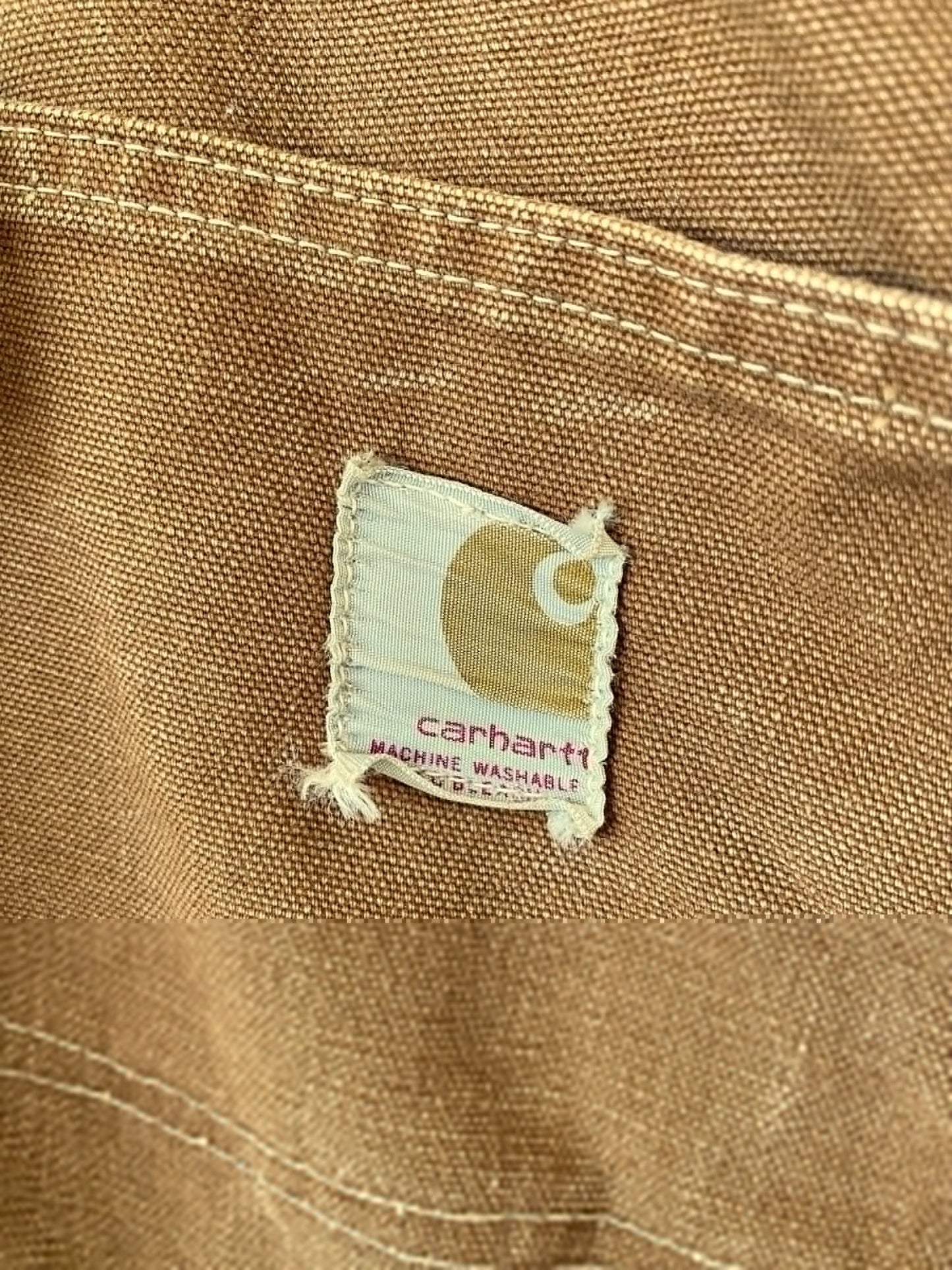 66s 80s 66年〜80年代 Carhartt カーハート オーバーオール キャメル ダック地 ダブルニー 山ポケット