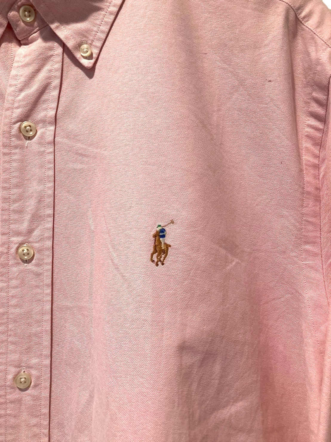 90s 90年代 Polo Ralph Lauren ポロ ラルフローレン 長袖シャツ 無地シャツ