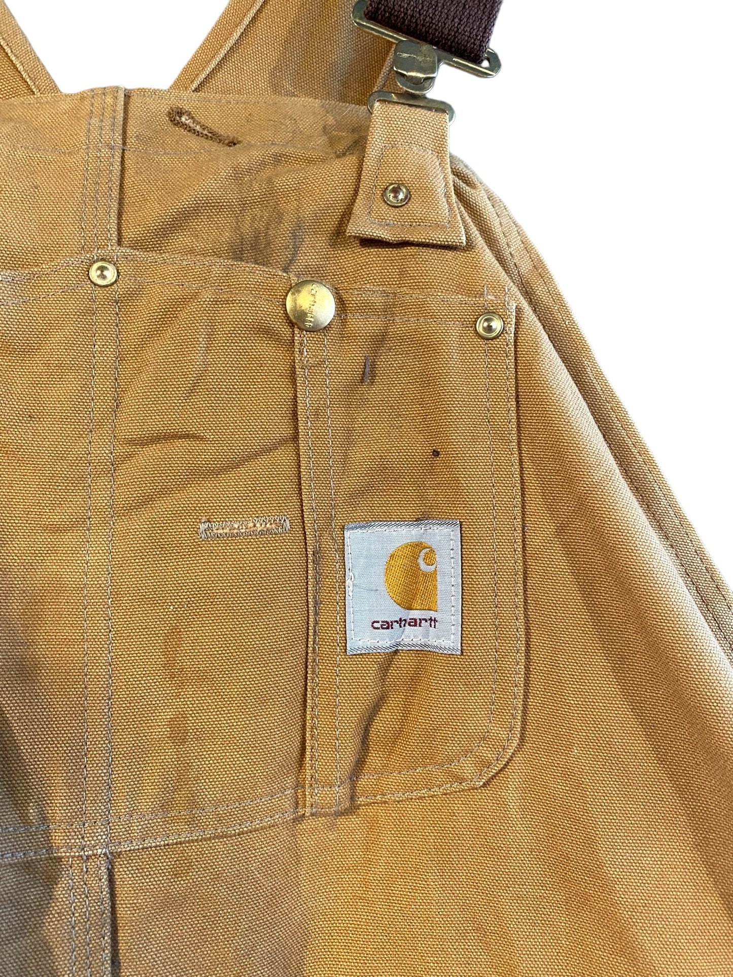 Carhartt カーハート オーバーオール キャメル ダック地 ダブルニー