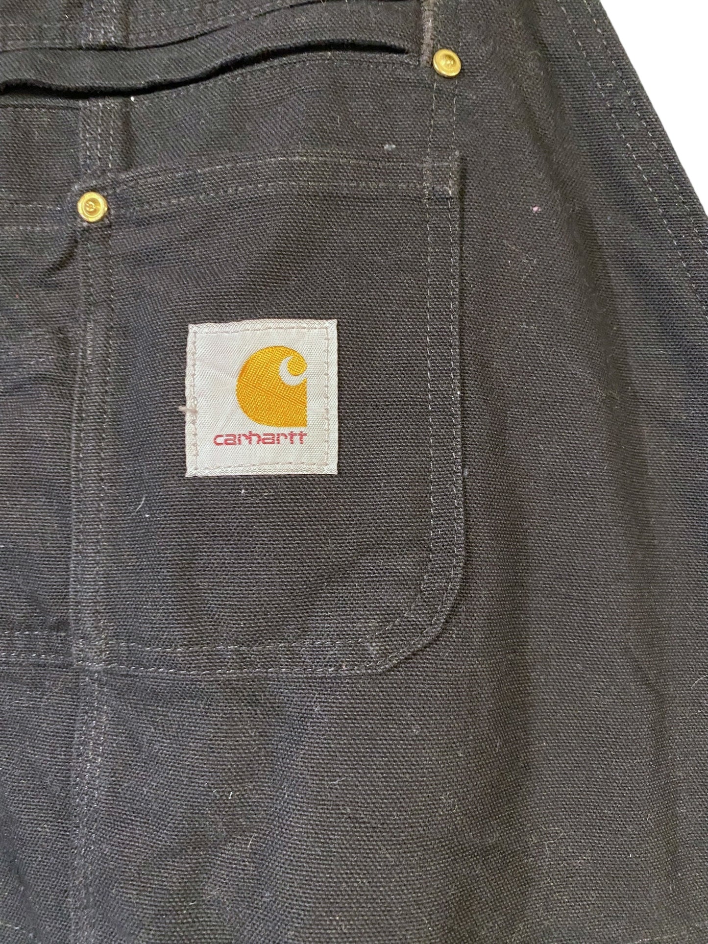 Carhartt カーハート オーバーオール ブラック ダック地 ダブルニー