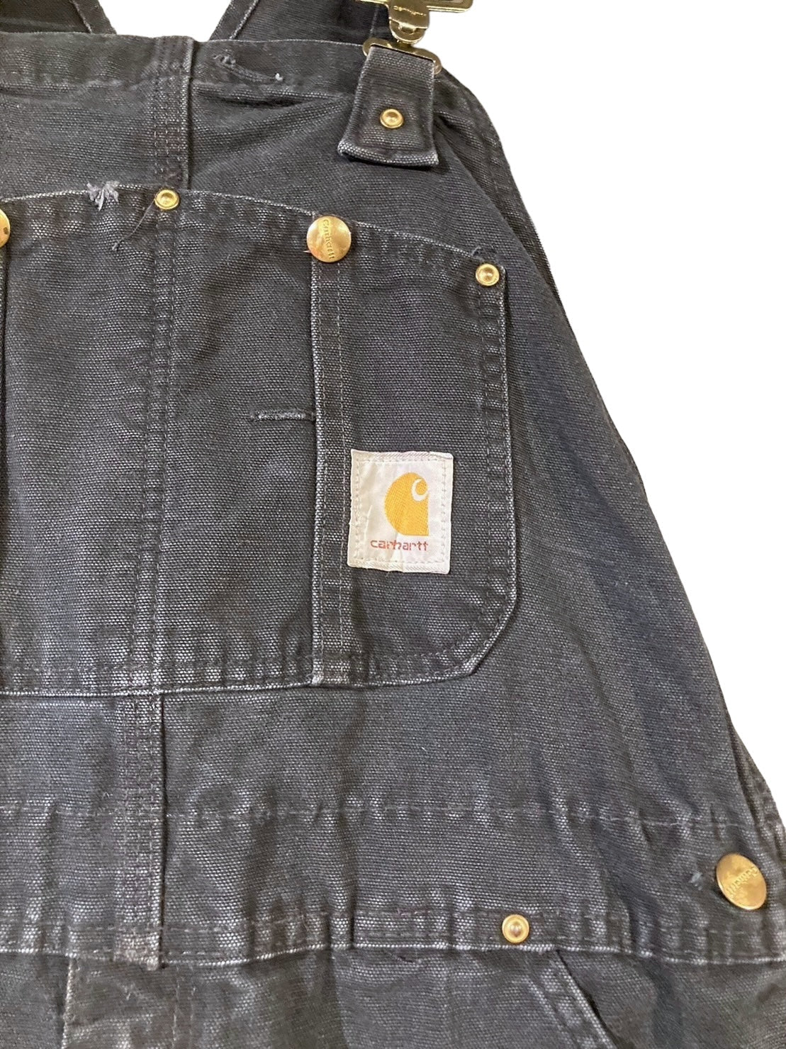 Carhartt カーハート オーバーオール ブラック ダック地 ダブルニー