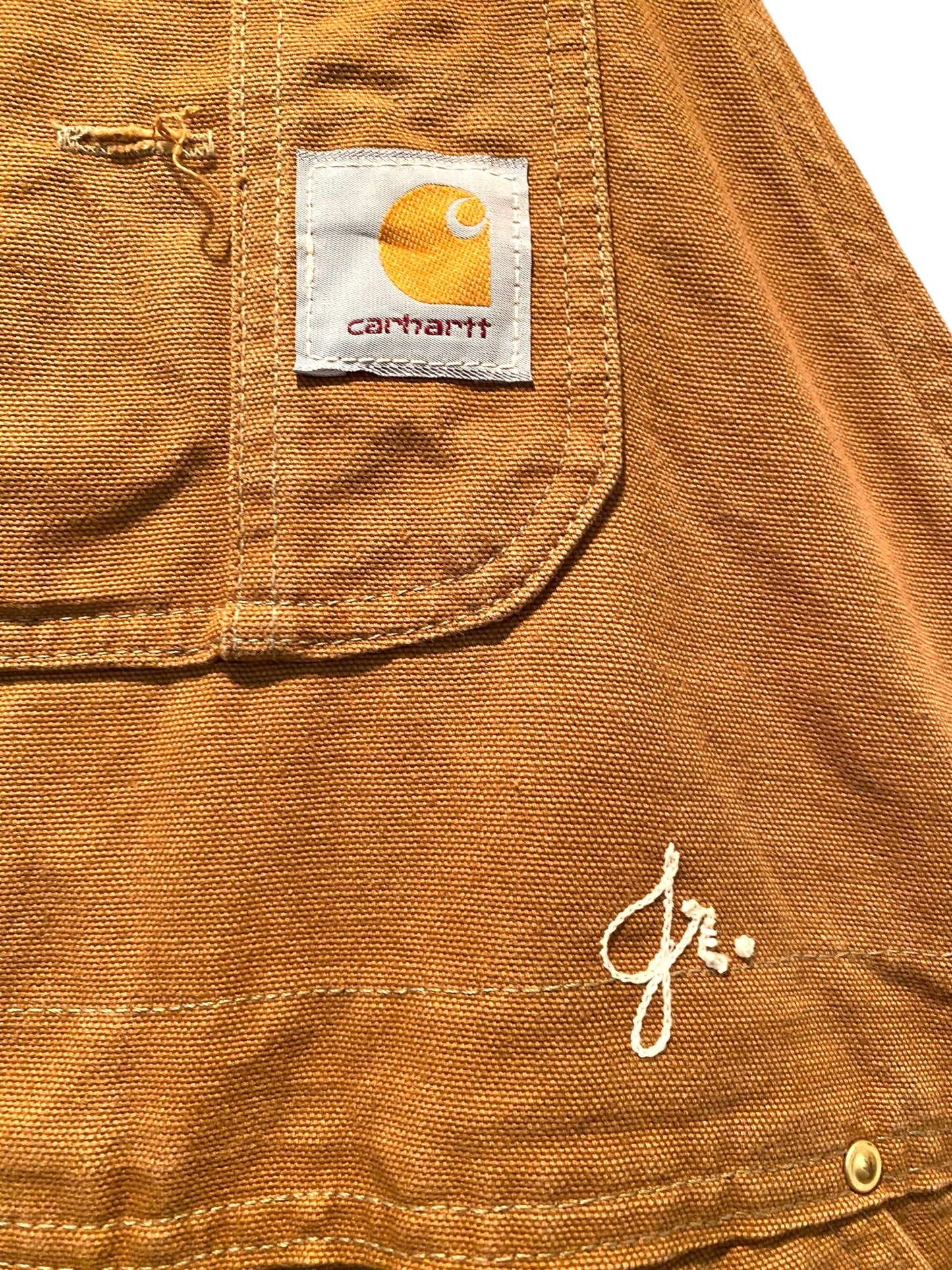 Carhartt カーハート オーバーオール キャメル ダック地 ダブルニー