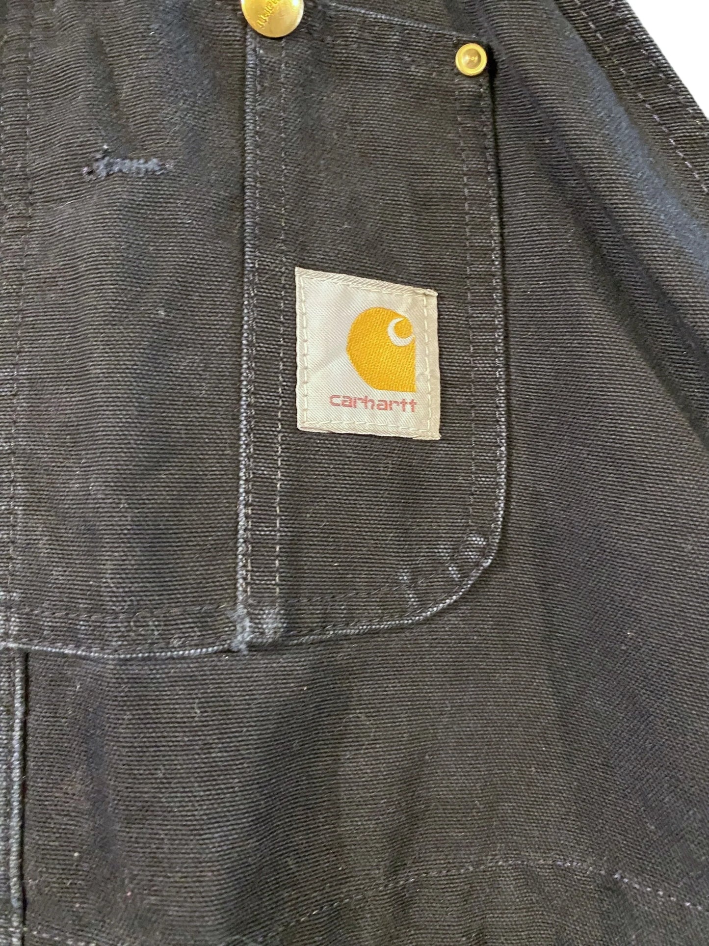 Carhartt カーハート オーバーオール ブラック ダック地 ダブルニー