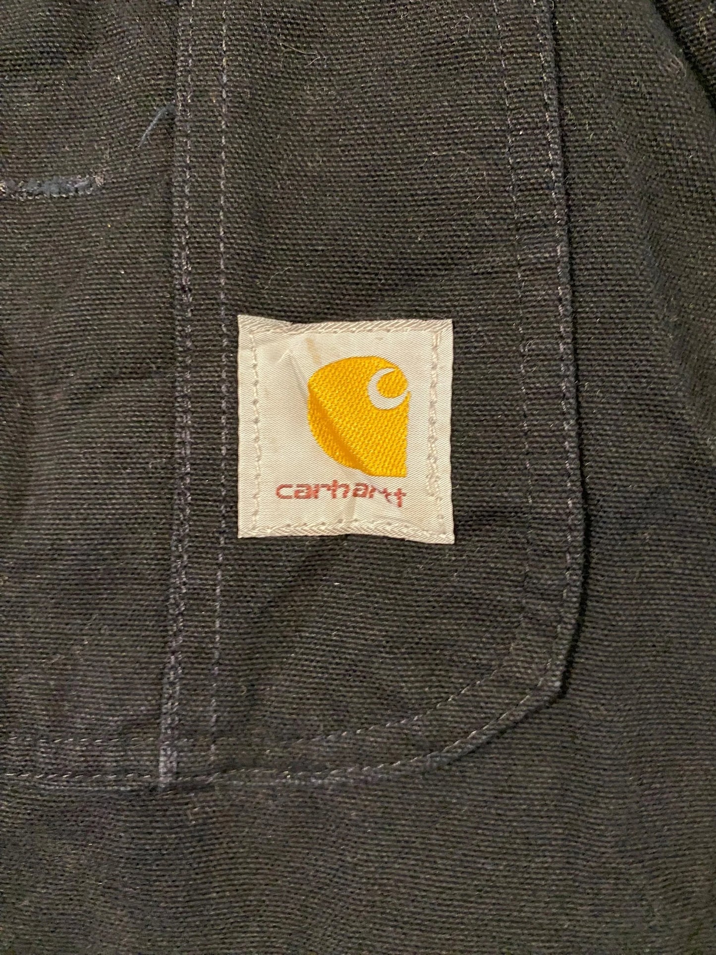 Carhartt カーハート オーバーオール ブラック ダック地 USA製 ダブルニー