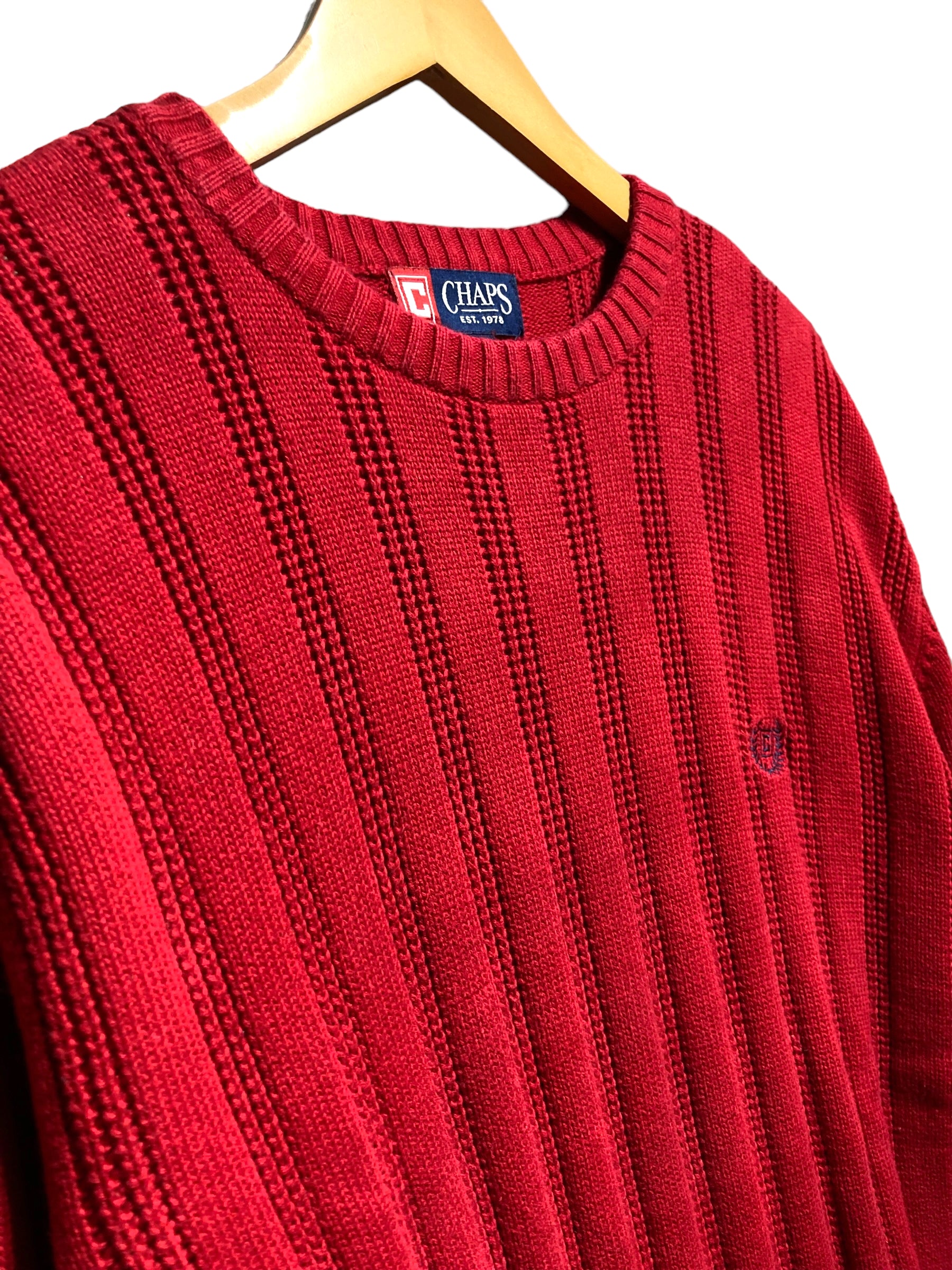 Chaps cable 2025 knit sweater