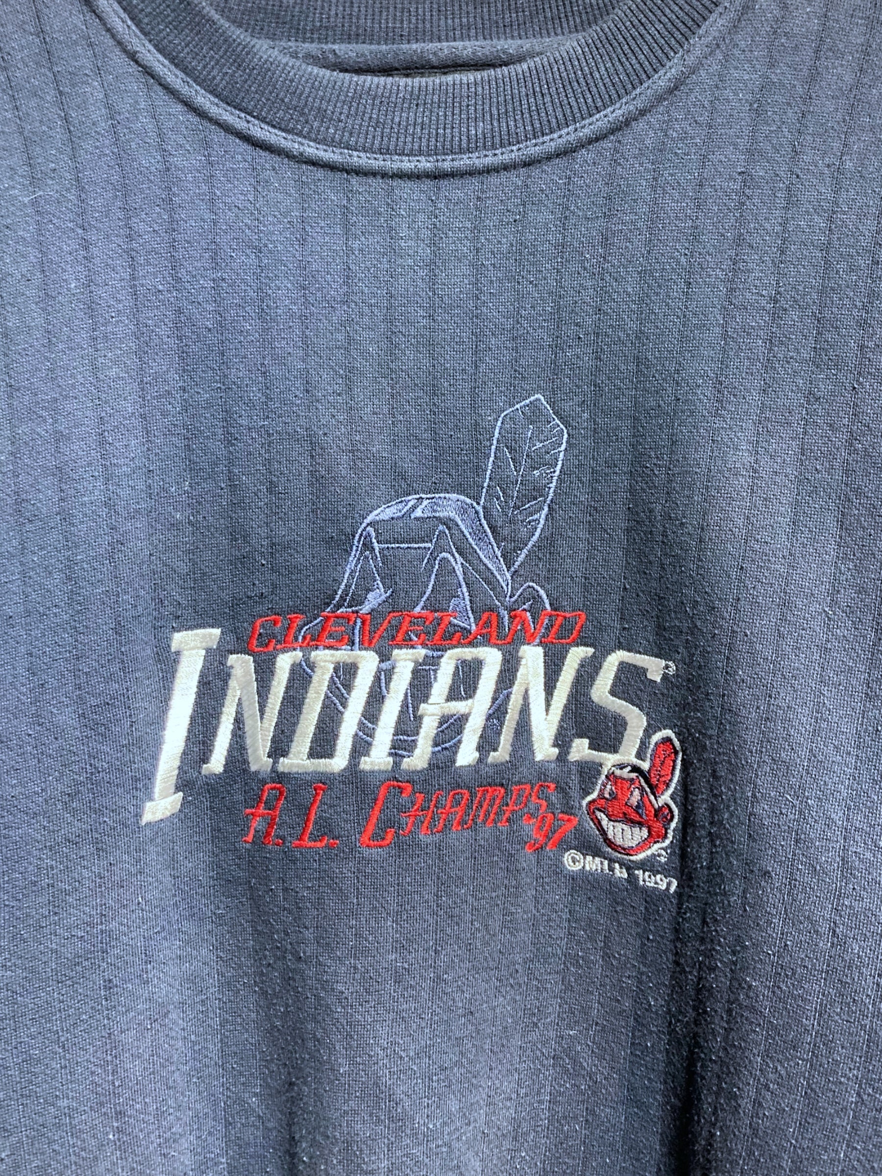 90s sweat MLB Indians インディアンズ デザインスウェット トレーナー