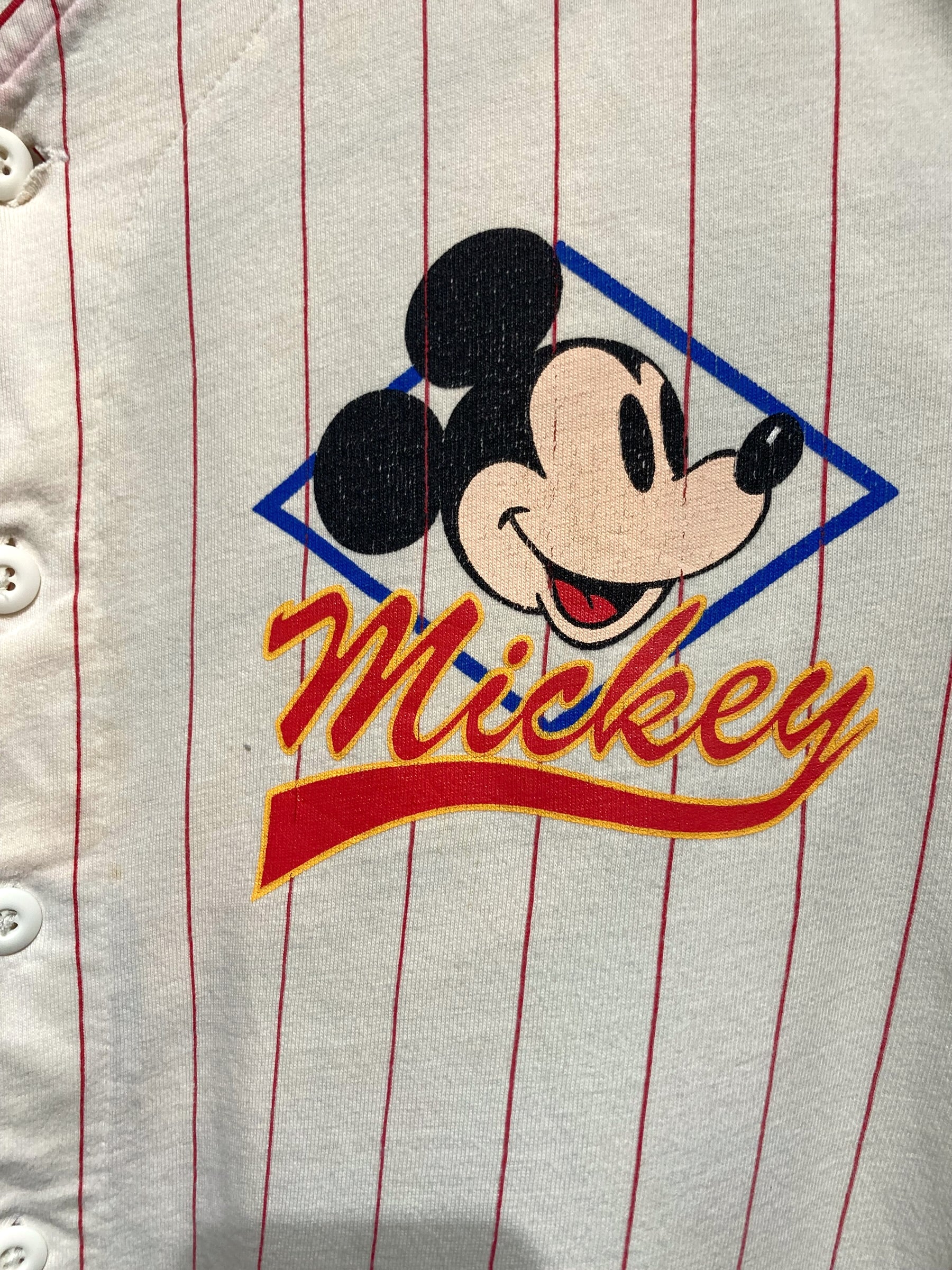 90s ディズニー　ベースボールシャツ　M