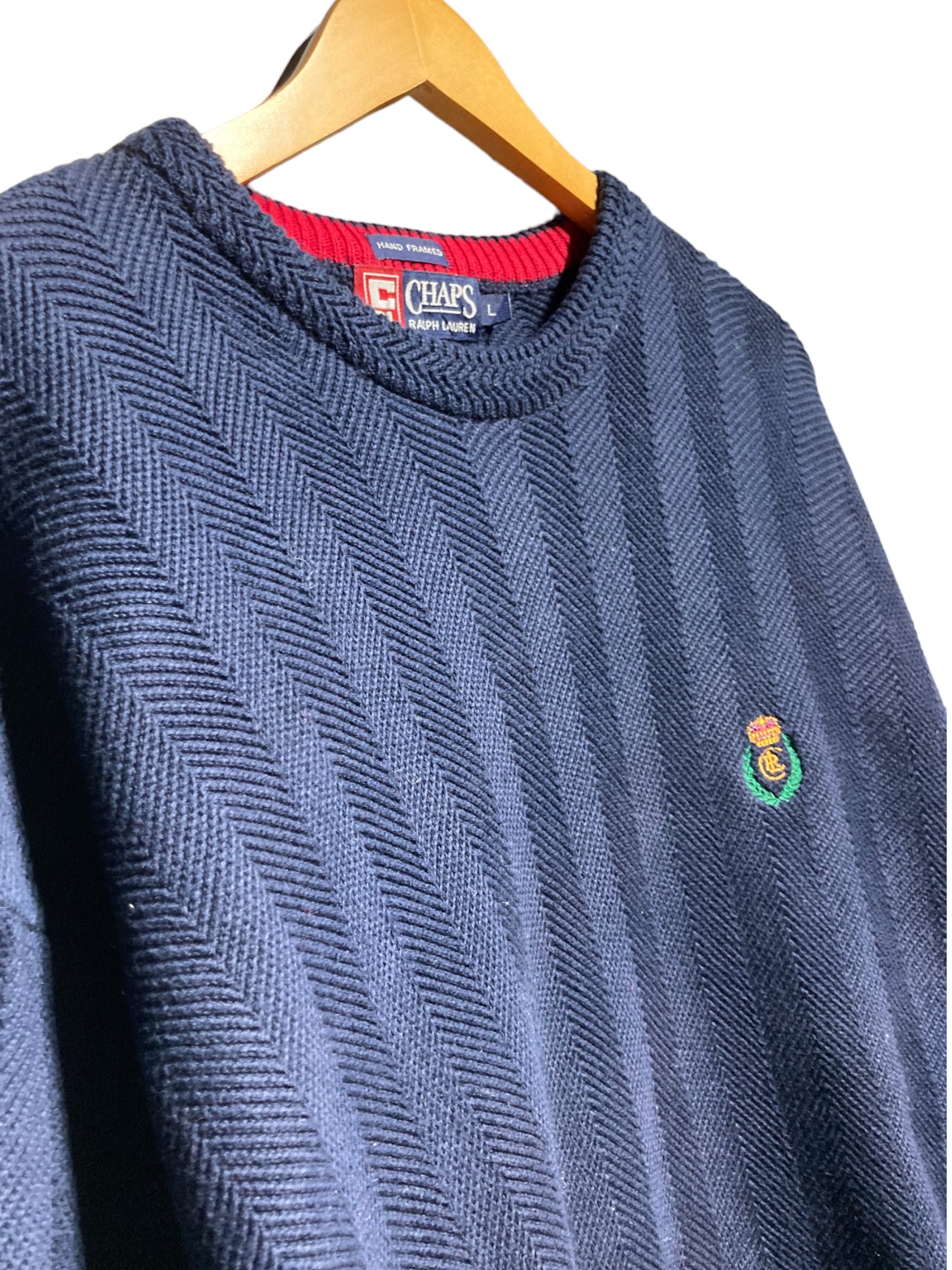 90s CHAPS チャップス knit sweater ニット セーター デザイン