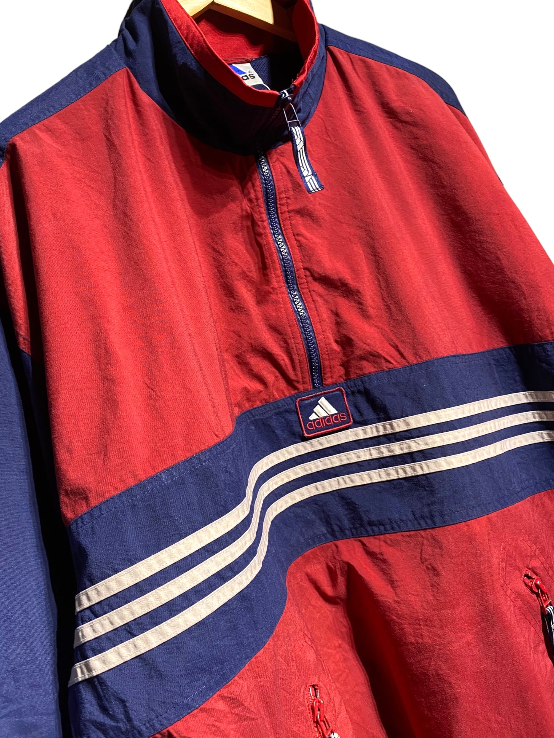 90年代 adidas アディダス ハーフジップ Nylon track jacket ナイロン