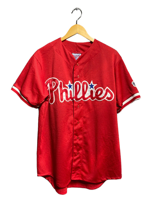PHILLIES フィリーズ Majestic MLB BASEBALL ベースボールシャツ ユニフォーム