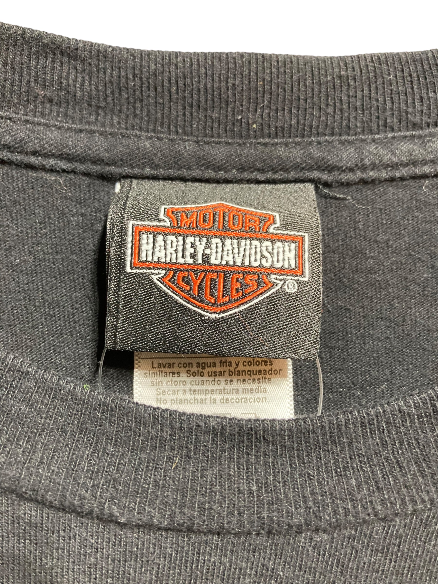 ハーレーダビッドソン Harley-Davidson バックロゴ 半袖 ワークシャツ メンズL /eaa351176465cm袖丈