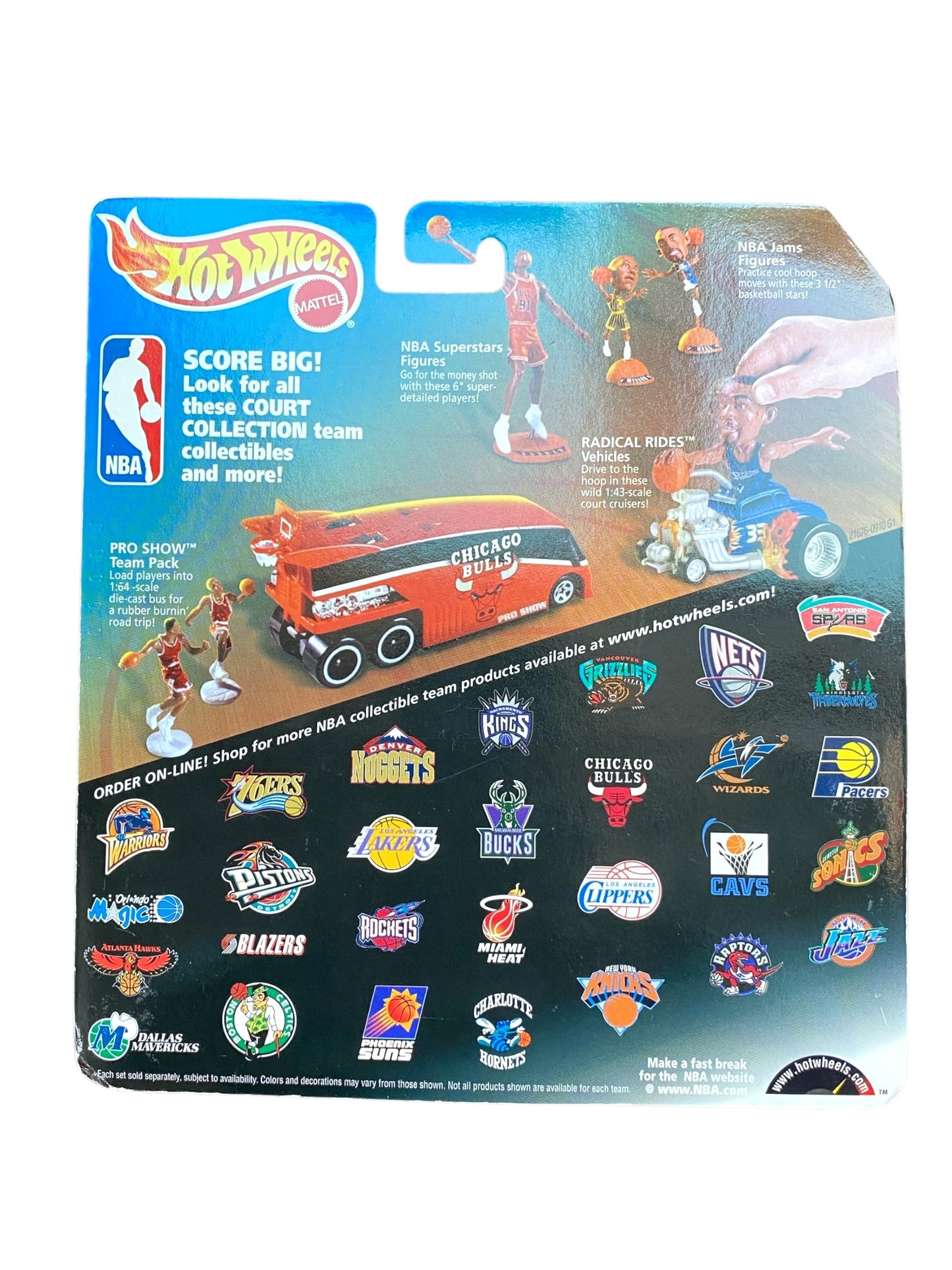 Hot wheels ホットウィール PRO SHOW CHICAGO BULLS シカゴブルズ 1998 NBA フィギュア