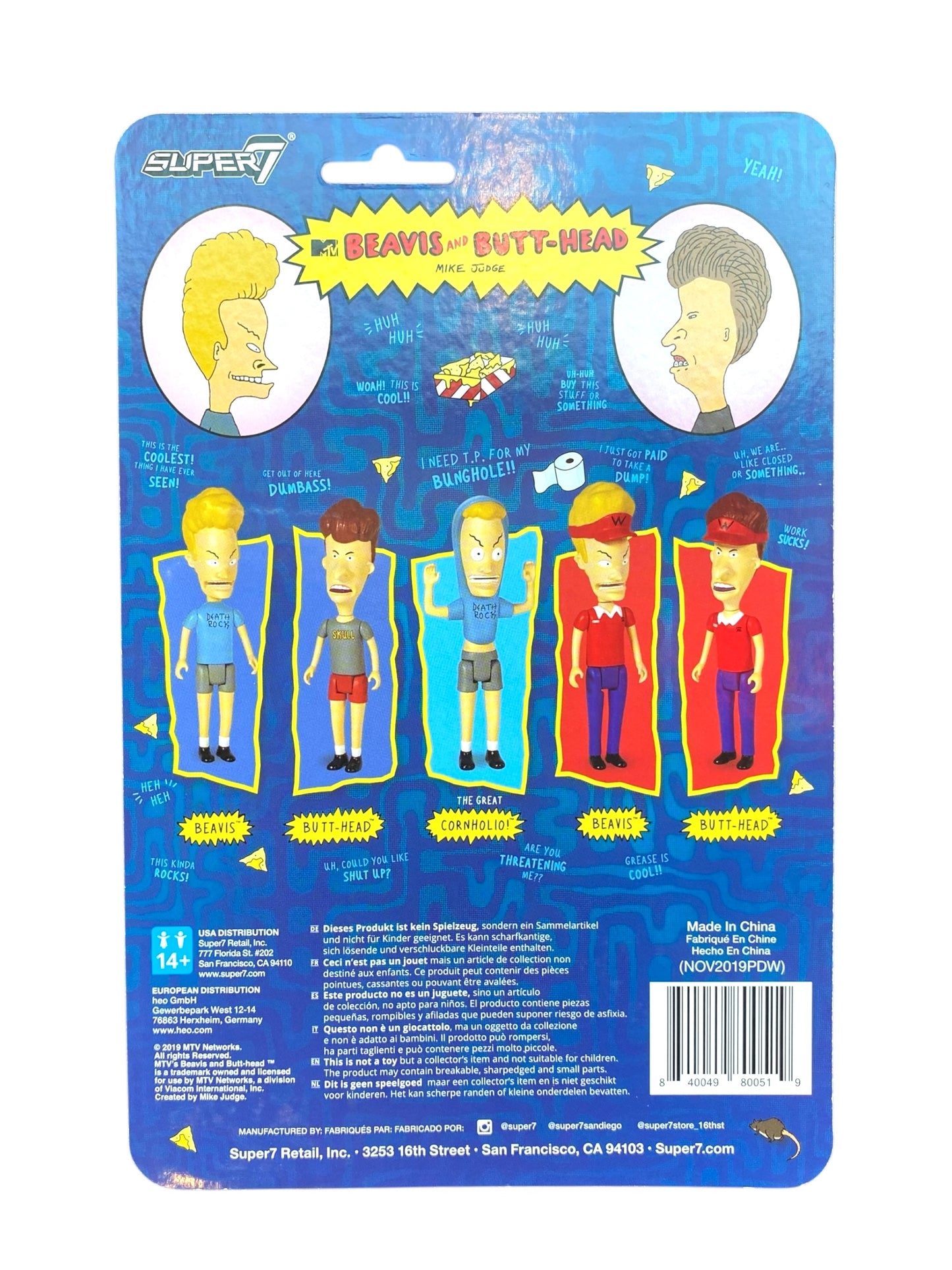 SUPER7 スーパー7 BEAVIS＆BUTT-HEAD ビーバスアンドバッドヘッド BUGER WORLD  BEAVIS フィギュア