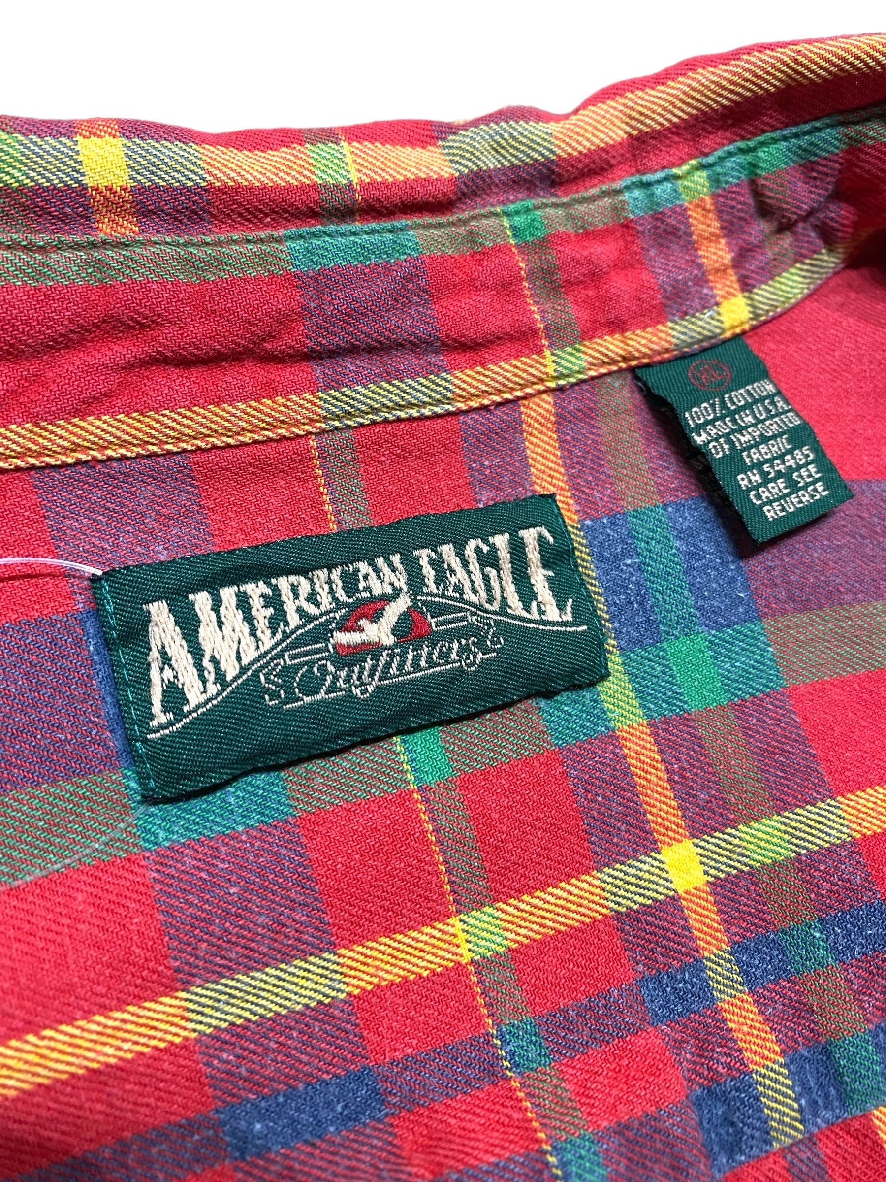 90s American Eagle アメリカンイーグル 長袖シャツ チェックシャツ