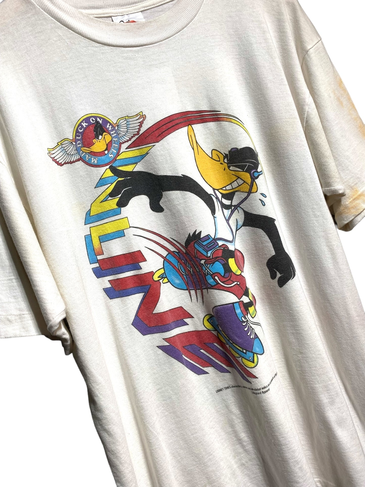 90s 90年代 LOONEY TUNES ルーニーテューンズ ダフィーダック キャラクター 半袖 Tシャツ