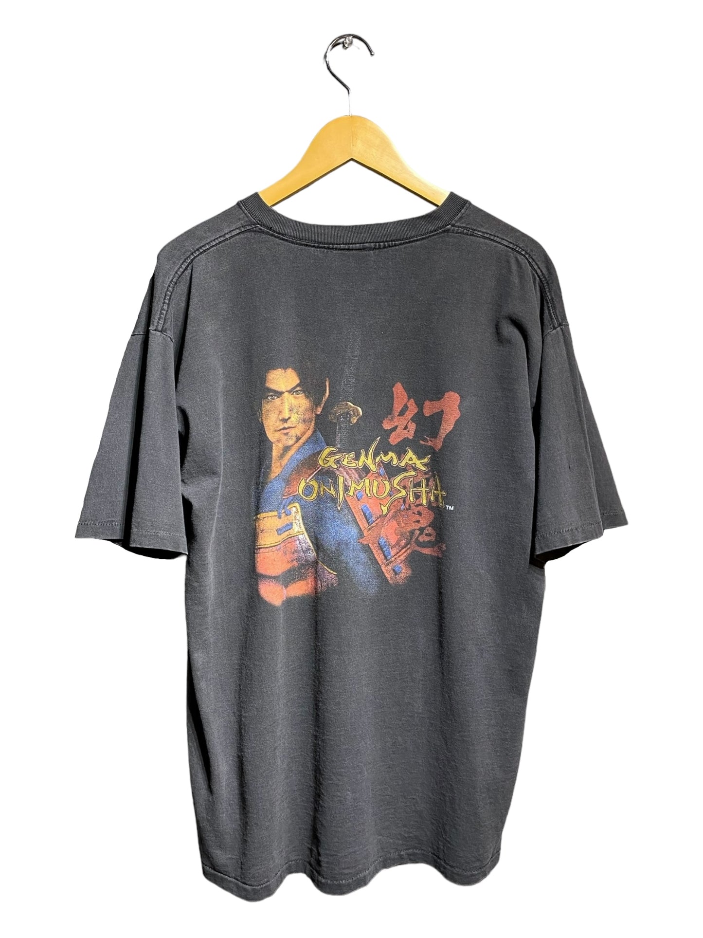 90s 90年代 幻魔鬼武者 GENMA ONIMUSHA ゲーム キャラクター アニメ 半袖 Tシャツ