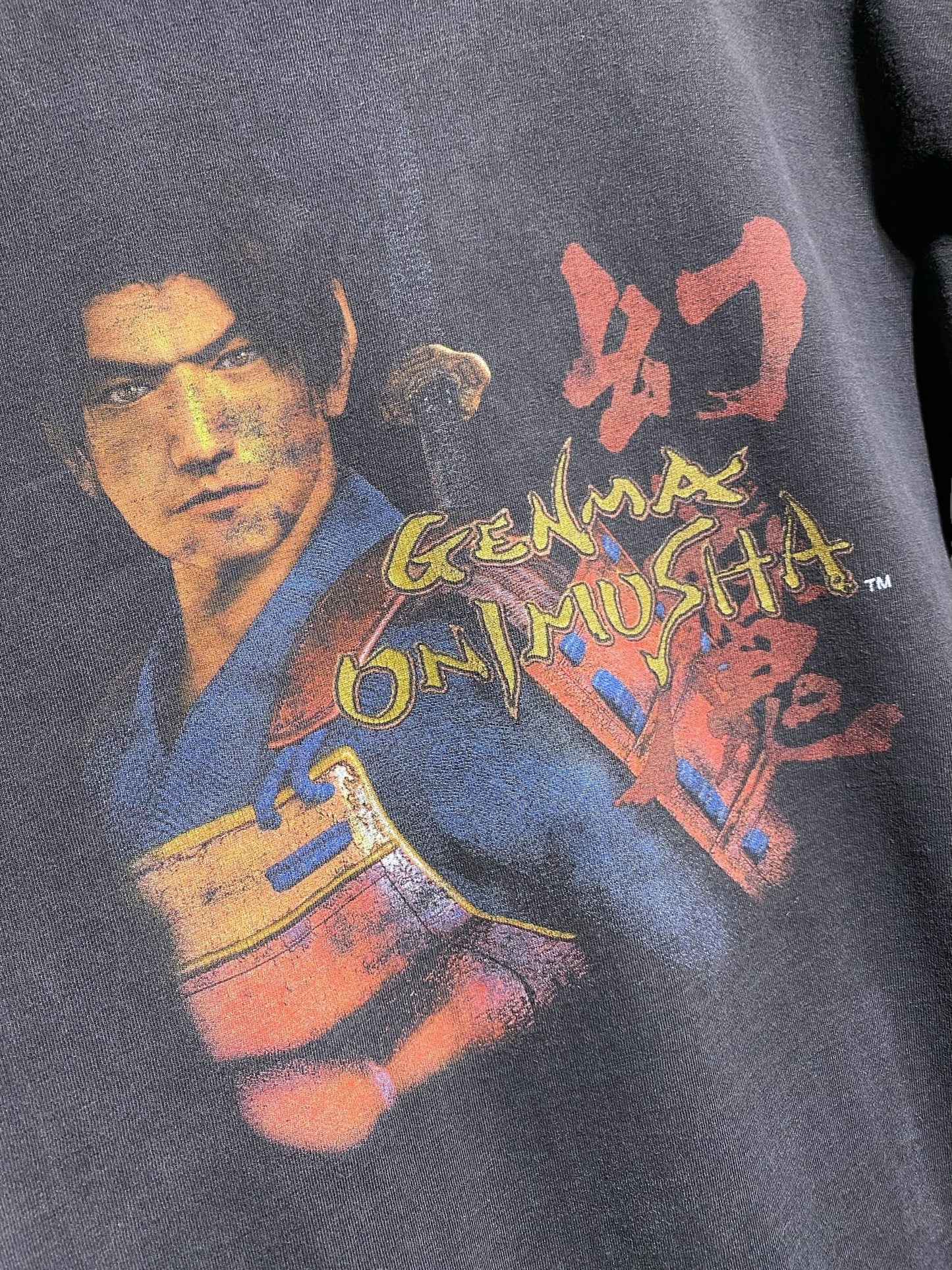 90s 90年代 幻魔鬼武者 GENMA ONIMUSHA ゲーム キャラクター アニメ 半袖 Tシャツ